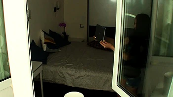 Pretty teen strips for webcam