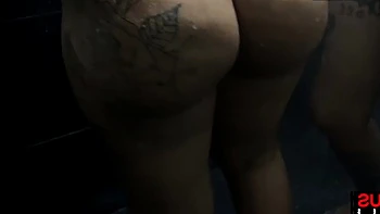 Amigas se pegam no banho em cena gonzo e ardente.