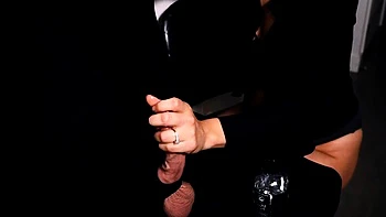 Femdom Edging from Ava Aaronson makes sub spray cum on his