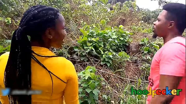 Nature fuck: Beautiful ebony fucked in the farm.