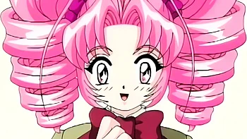 Slutty anime teen with big tits