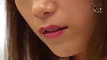 She hugs him, performs cunnilingus and fingers him, then gives him a blowjob until he squirts.