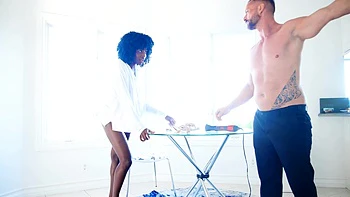 Nicole Kitt enjoys sensual sex with her boyfriend by the pool