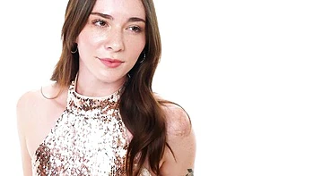 Brown-haired hottie Tess Thompson penetrated by massive boner