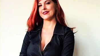 Good redhead with big boobs Sasha Monet fucks with a sex toy