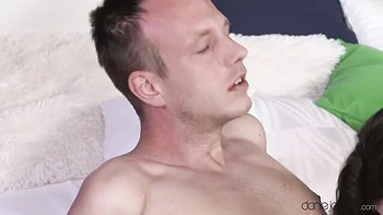 Flexible girlfriend Ivy rammed in the doggy style pose in the bed