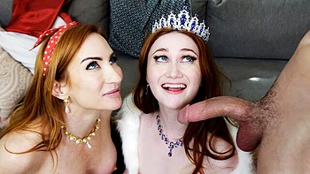 An awesome doggy style fuck with redheads Sophia Locke and Scarlet Skies