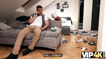 Exciting Carlo Duro and Miss Sally's blonde video