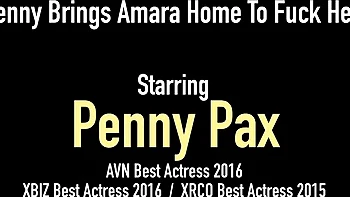 Endearing Penny Pax and Amara Romani's lesbian sex