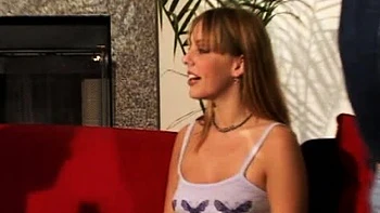 Big tit blonde teen sucks a big cock hardcore