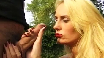 Busty babe fucked on german street: Blowjob, Doggy  Missonary Porn