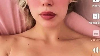 Amateur blond girl with big boobs getting fucked