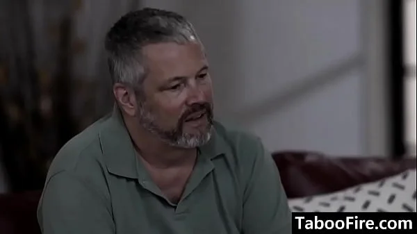 Stepson fucks stepmom in front of cuckold stepfather