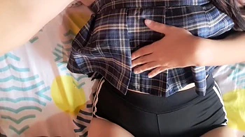 Colombian Touches With Her Math Teacher