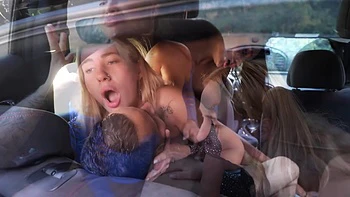 Monika Fox And Bella Mur After Party Fucking In Car