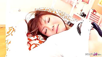 Petite Japanese Stepsister Caught Masturbate And Talk To Give Her First Blowjob