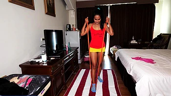 Thai wife does a workout on husband cock