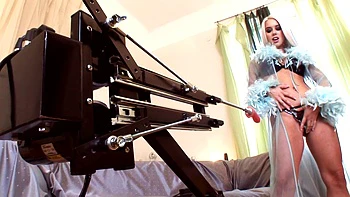 She takes on the fucking machine