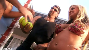 College Babe Likes It Slippery When Wet