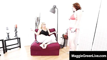 Lascivious Maggie Green and Nina Kayy - lesbian smut - Maggie Green