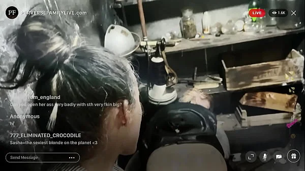 PERVERSE FAMILY LIVE - Anal Stretching With Massive Dildo