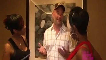 2 Black Girls Fuck White Guy: Blowjob, Doggy  Cowgirl Porn