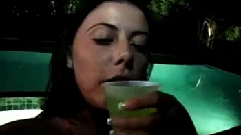 College babe gets fucked by the pool.: Blowjob, Doggy  Cowgirl Porn