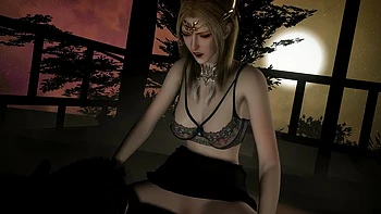 3D Blonde Sexy Asian Slut Have Sex with Her Boss