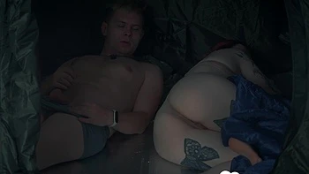 Crazy tent sex with a hot redhead babe