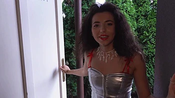 Mini Mitzix enjoys sex with her boyfriend in a club