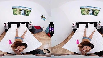 Hot teen Claudia Colt rides cock in vr with stunning clarity