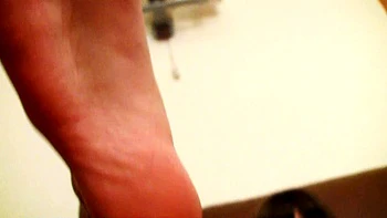 Teen slut foot fetish cock rub