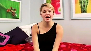 Curly Blonde Teen Records Solo Dildo Masturbation More at