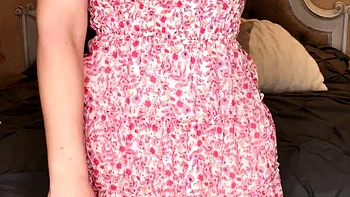 Hot babe Sophie Paris having horny solo toy masturbation