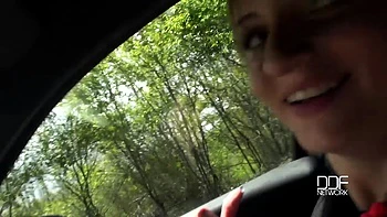 POV Cock Enjoyment - Busty Brunette Swallows Big Dong