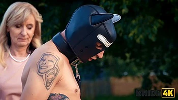 BRIDE4K. Wedding ritual sex with sexy blonde bride, dogging and wax play: Porn