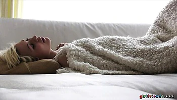 First class morning solo with a long-legged blonde Tracy Loves