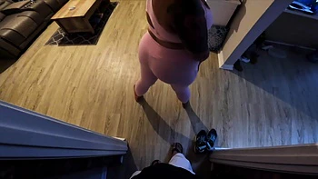 Curvy redhead jap MILF giving blowjob and titjob in POV