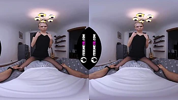 Luise Wixx VR Bedroom Seduction in Sheer Nylon Touch
