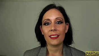 Brunette milf Belle O'Hara gets her asshole gapped in nylons