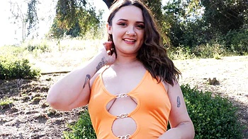 Brunette with big natural tits fucks with her boyfriend in lingerie