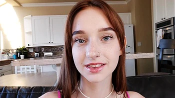 Redhead hottie Melanie Marie rides cock in reverse cowgirl pov