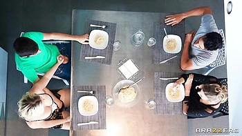 Aesthetic sideways pose pound with a bitchy blonde Jessie Ames