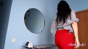 Lada Does Her Ironing And Fucks Her Hairy Pussy