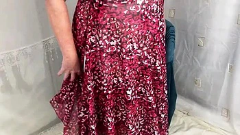 Big Natural Tits Stepaunty Sandra Strips in Lingerie & Stockings