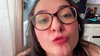 Naf y Nach Blowjob Interruption - Cum in Mouth on Big Natural Tits Teen