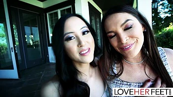 Alexia Anders and Katrina Colt's feet slave clip by Love Her Feet