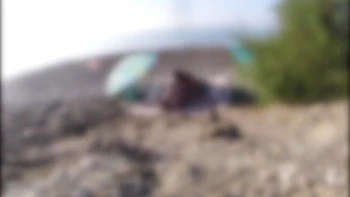 Exhibitionist Wife Blows Big Cock on Nudist Beach - Public Amateur MILF Handjob & Cumshot