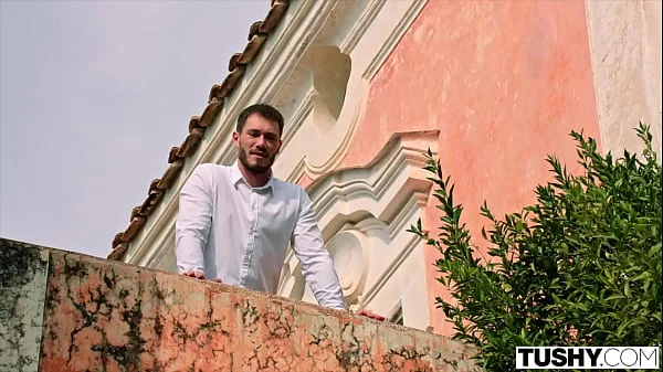 TUSHY Stunning Nancy seduces coworker for her anal fantasy