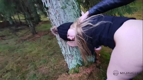 Outdoor sex with cute chubby girl Maja!